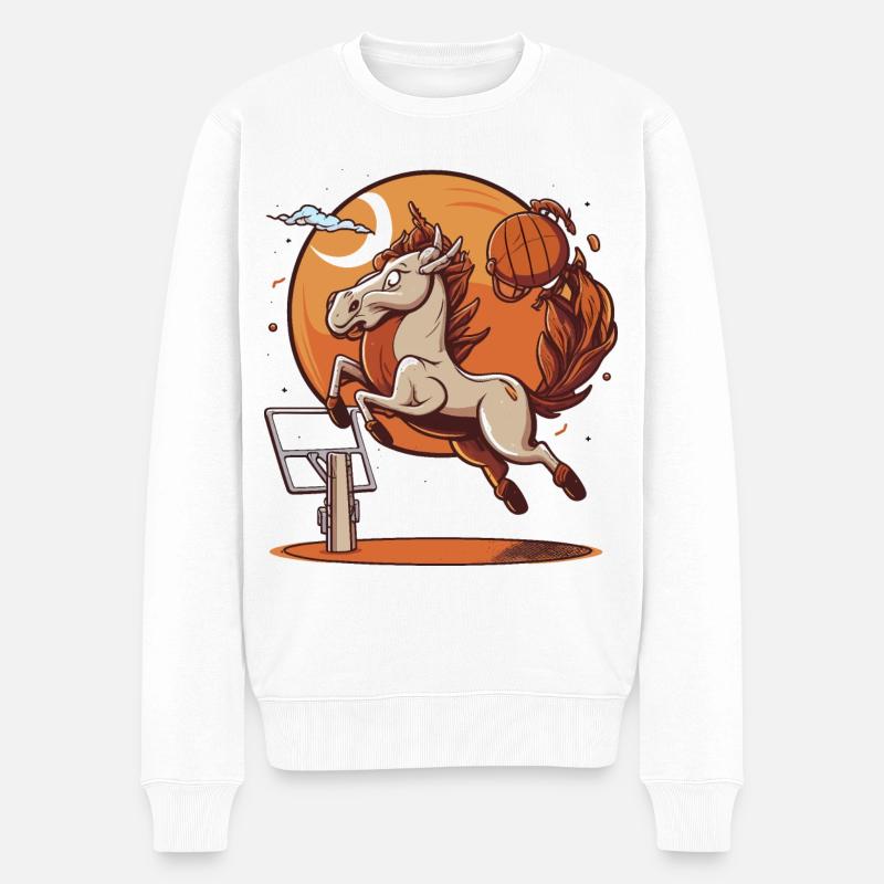 Cerceaux sur les sabots - Pull Premium bio Homme - blanc