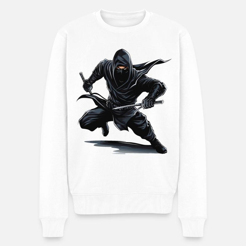 Guerrier ninja - Pull Premium bio Homme - blanc