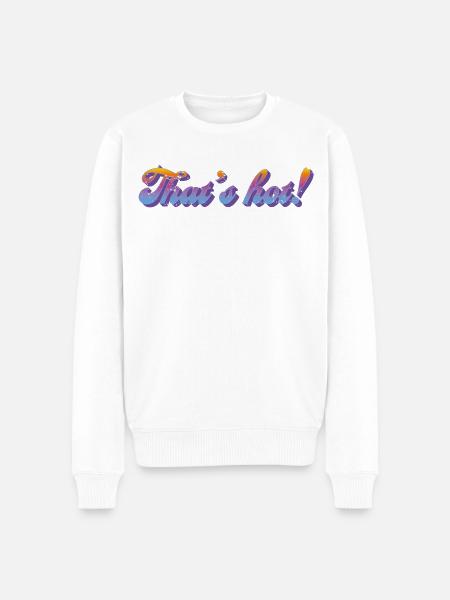 That's hot! – Retro Gradient Style - Men's Premium Organic Jumper - white