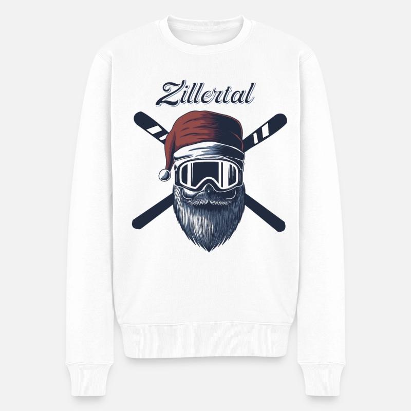 Zillertal Ski Sknowboard - Männer Premium Bio Pullover - Weiß