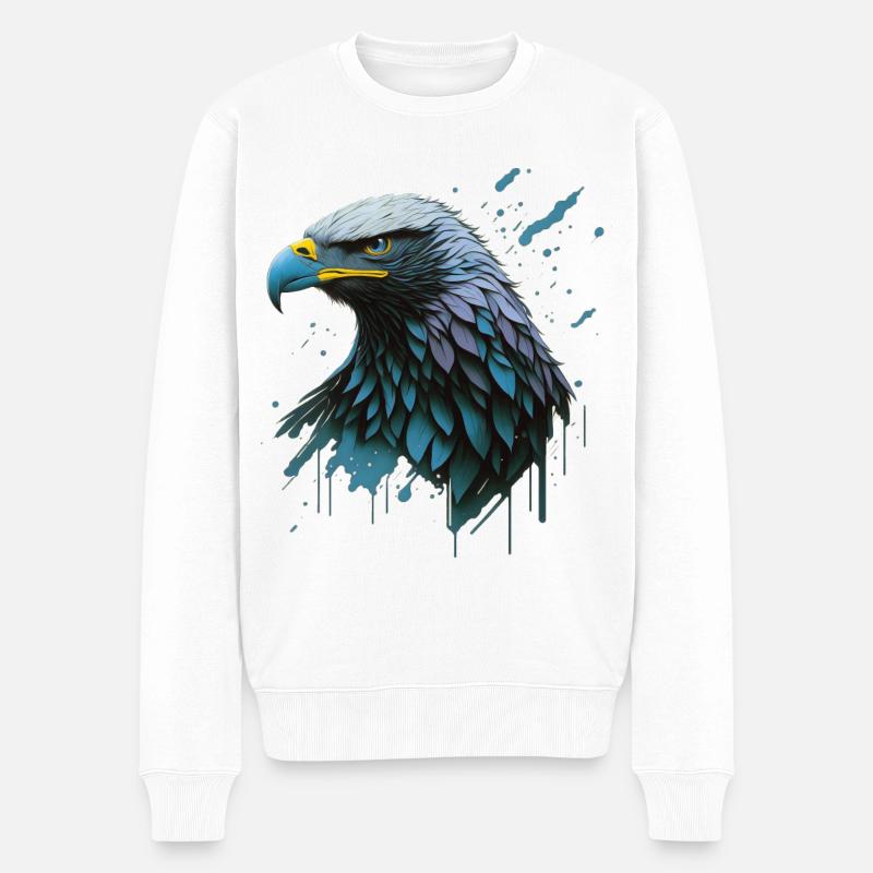 Libérez la Majesté : l’aigle - Pull Premium bio Homme - blanc
