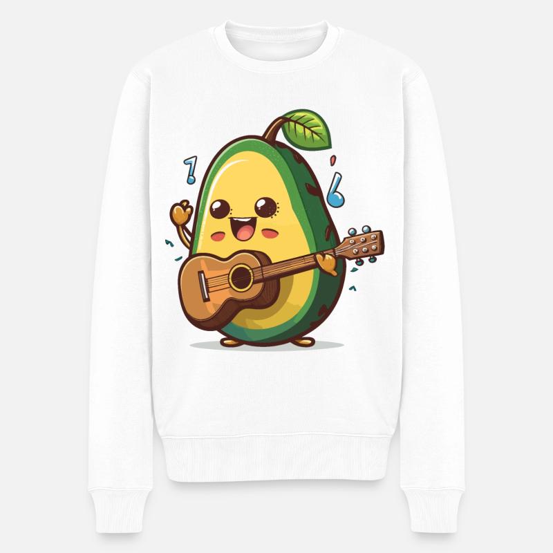 Rockin Guac - Männer Premium Bio Pullover - Weiß