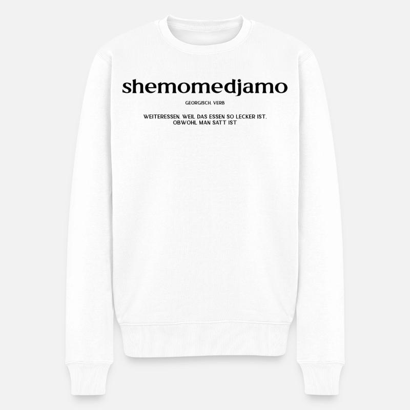 shemomedjamo - Männer Premium Bio Pullover - Weiß