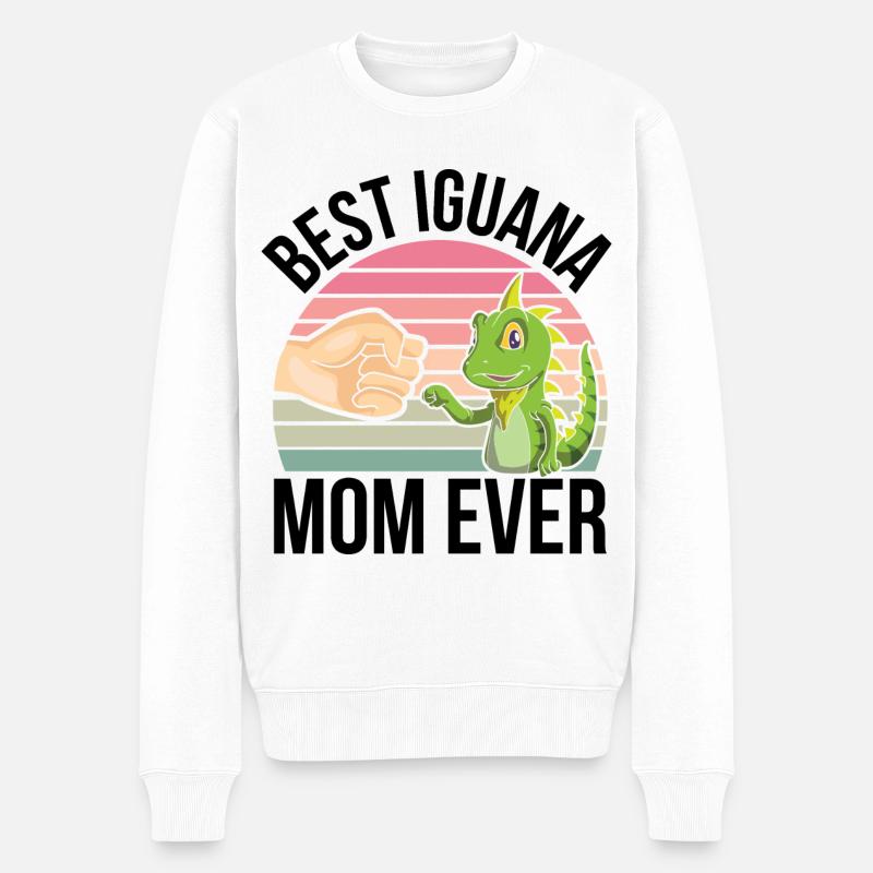 Leguan - Männer Premium Bio Pullover - Weiß