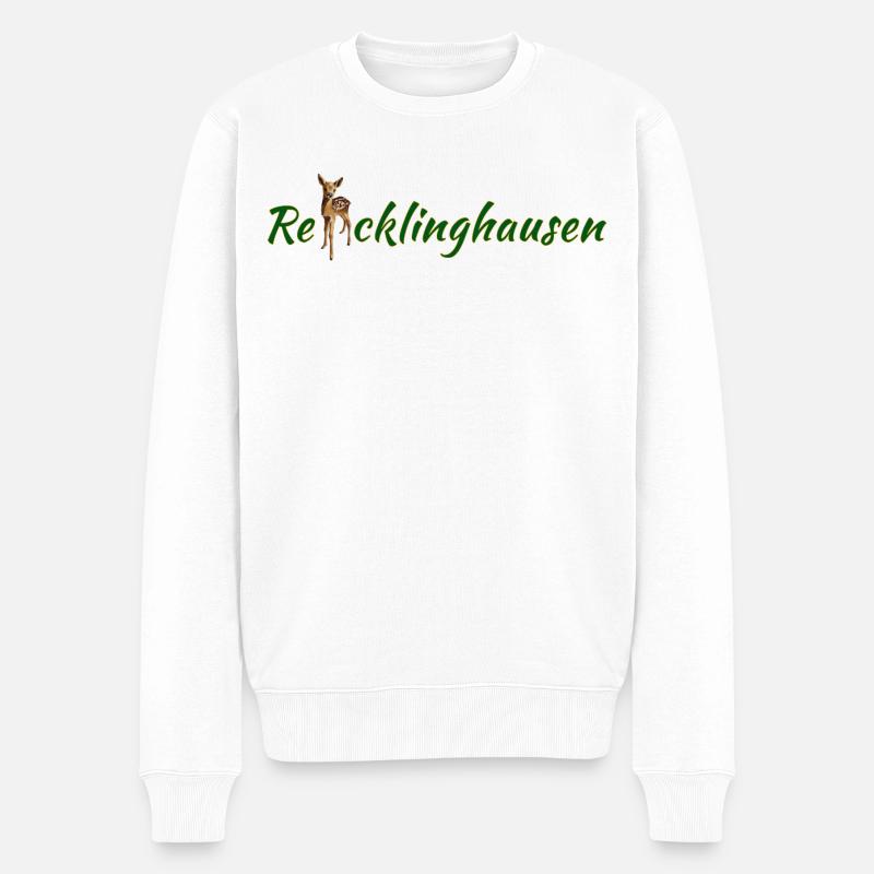 Re cklinghausen mit Reh - Männer Premium Bio Pullover - Weiß