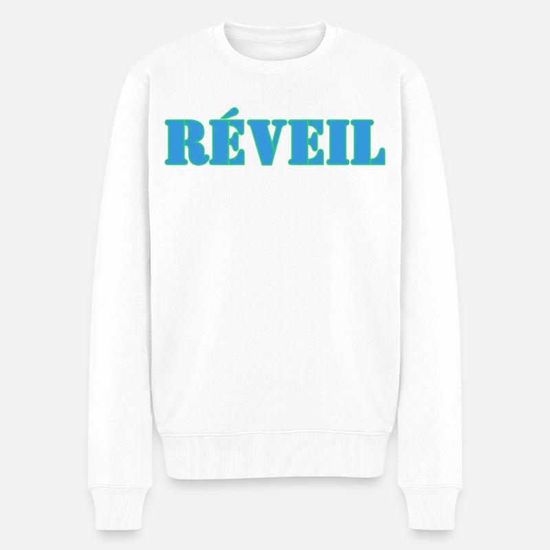 Wecker - Männer Premium Bio Pullover - Weiß