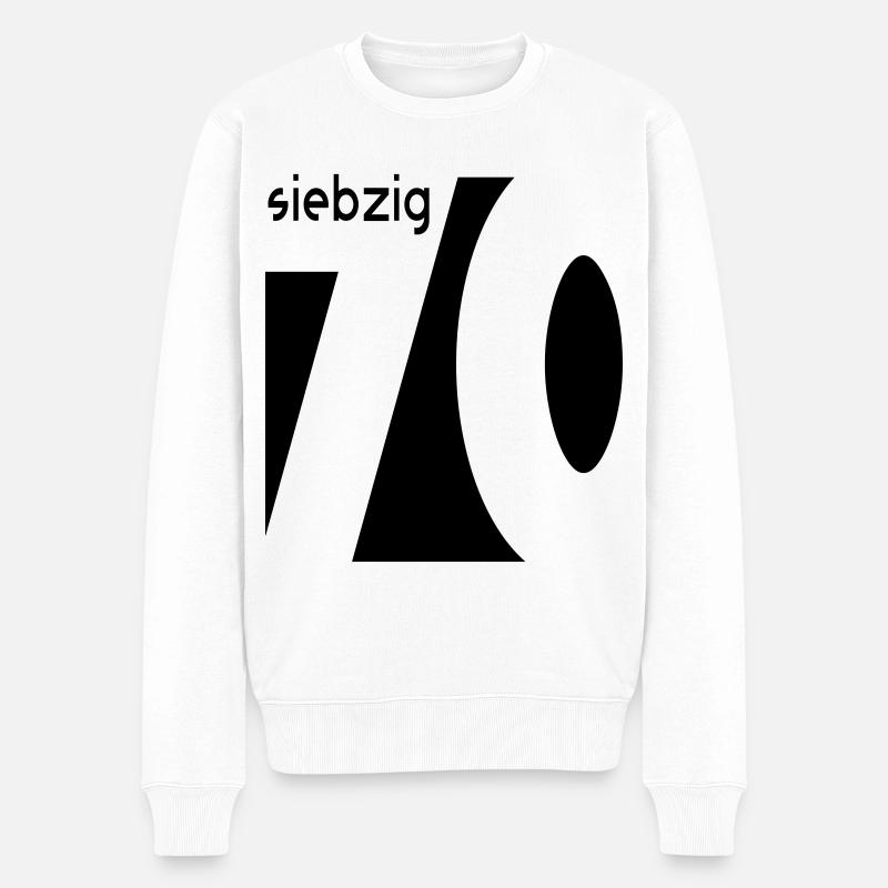 70. Geburtstag - Männer Premium Bio Pullover - Weiß