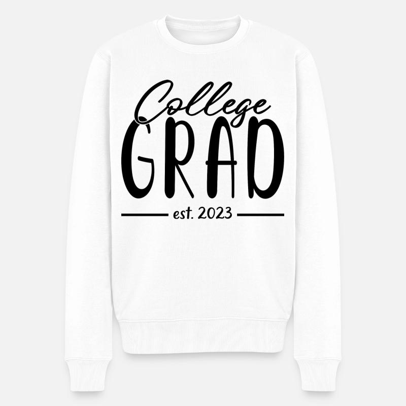 College Grad Est. 2023 Abschlussfeier - Männer Premium Bio Pullover - Weiß