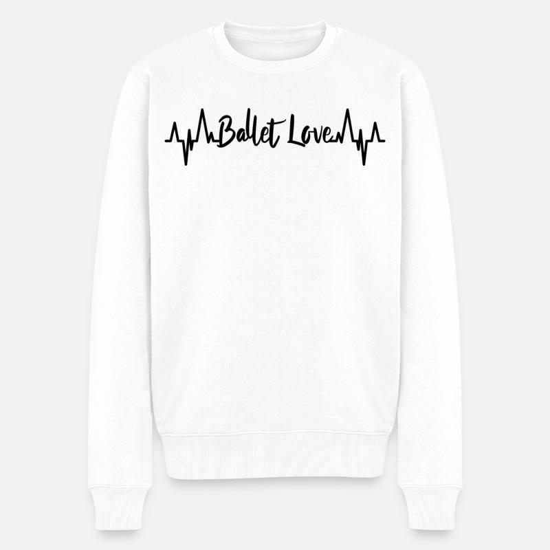 Ballet Love Pulsschlag - Pull Premium bio Homme - blanc
