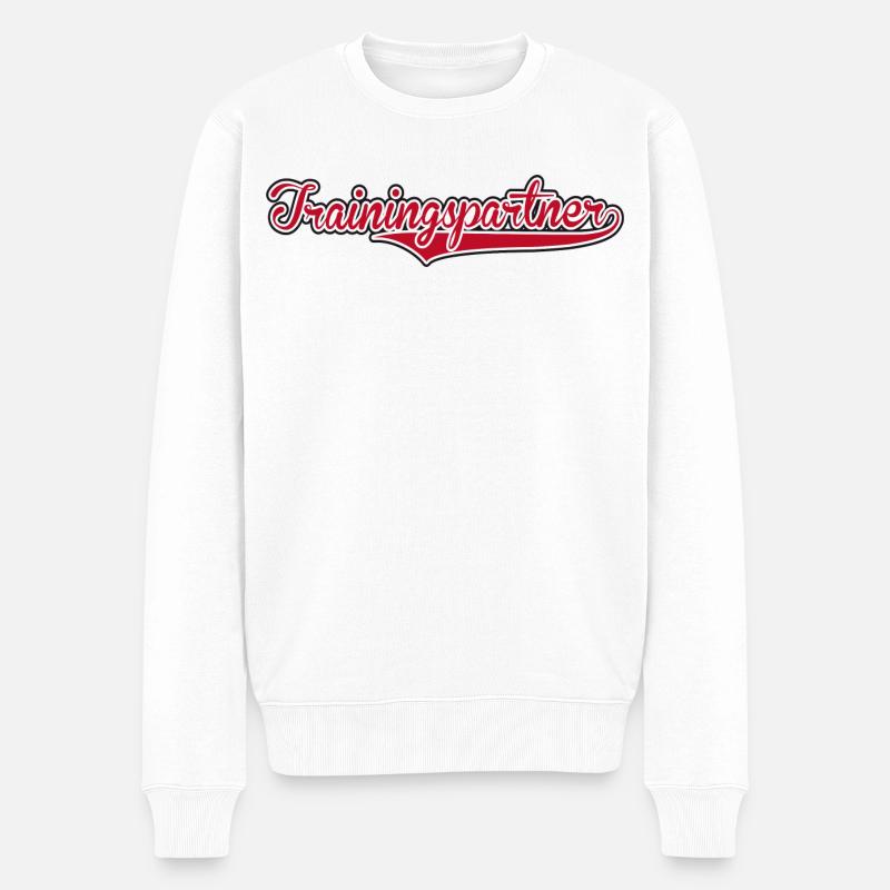Trainingspartner - Männer Premium Bio Pullover - Weiß