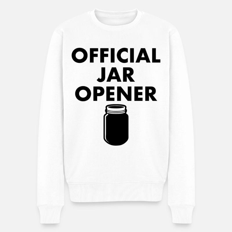 Offizieller Jar Opener - Männer Premium Bio Pullover - Weiß