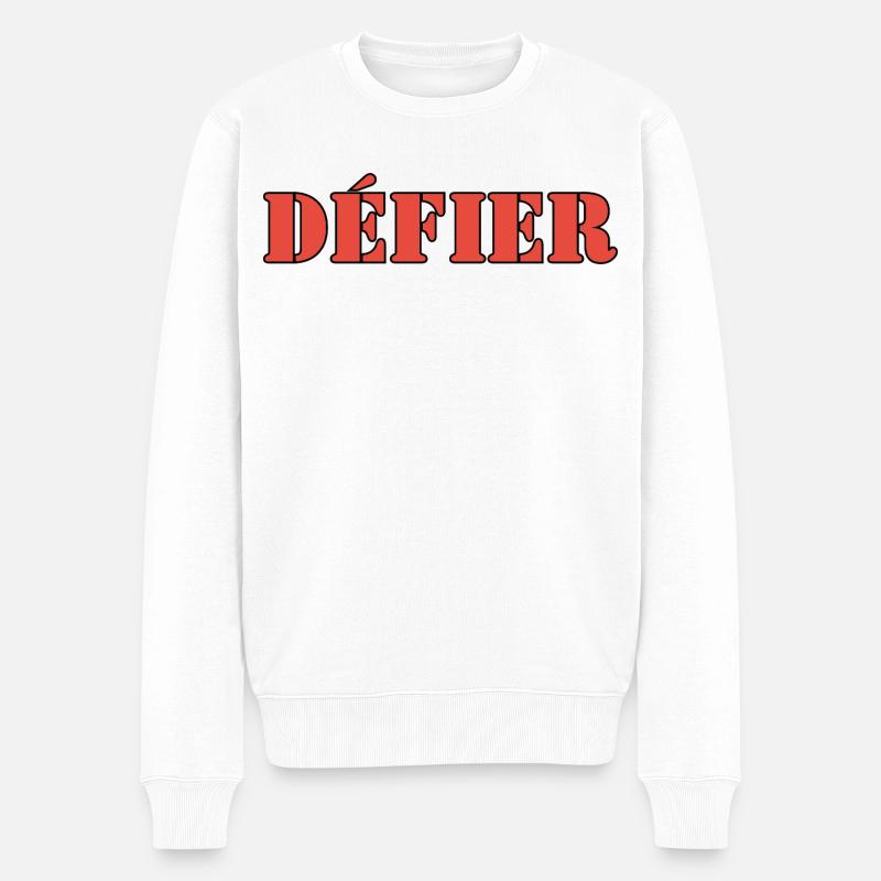 DÉFIER - Pull Premium bio Homme - blanc