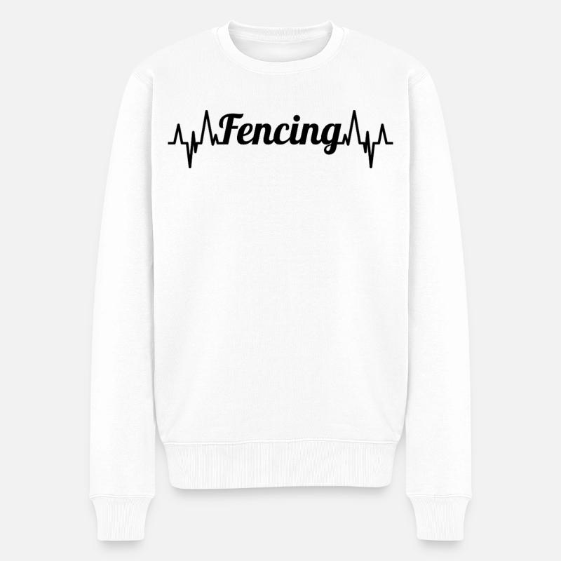 Palpitations cardiaques d’escrime - Pull Premium bio Homme - blanc