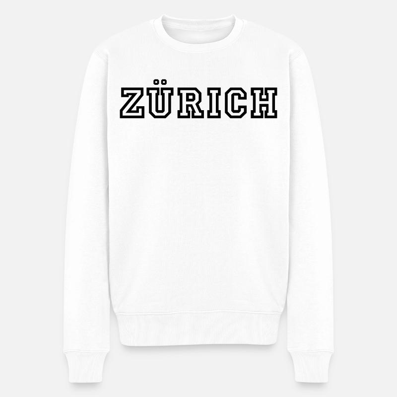 Zürich - Männer Premium Bio Pullover - Weiß