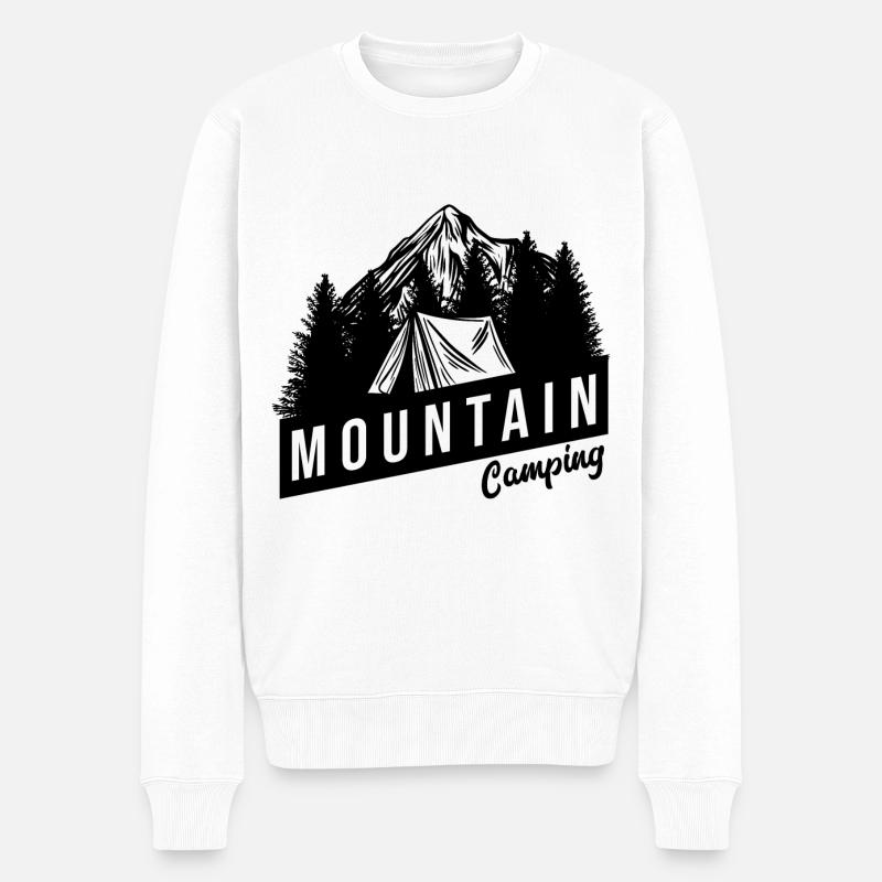 mountain tent camping - Pull Premium bio Homme - blanc