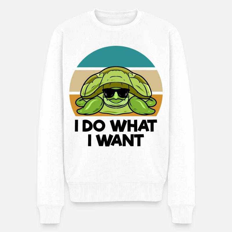 Schildkröten - Männer Premium Bio Pullover - Weiß