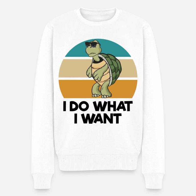 Schildkröten Liebhaber - Männer Premium Bio Pullover - Weiß