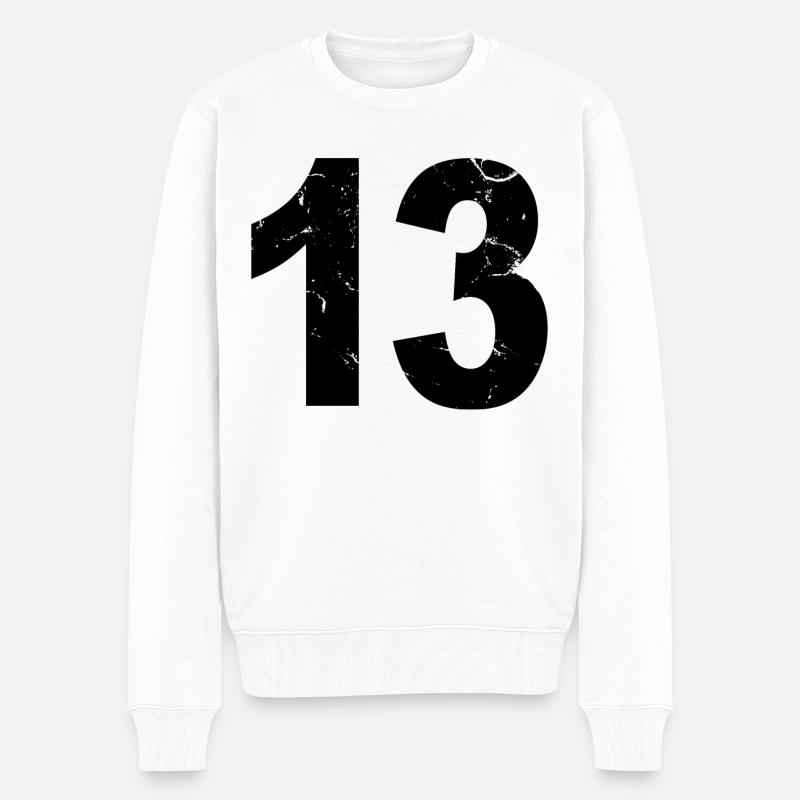 Cooles Geschenk zum 13. Geburtstag von 13 - 13 Jahren - Männer Premium Bio Pullover - Weiß