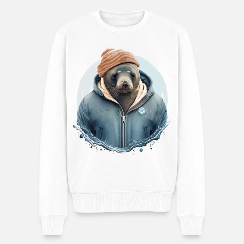 Phoque froid - Pull Premium bio Homme - blanc