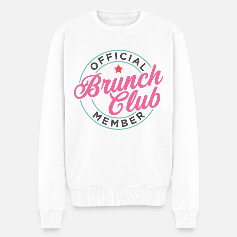 Club de brunch membre officiel - Pull Premium bio Homme - blanc
