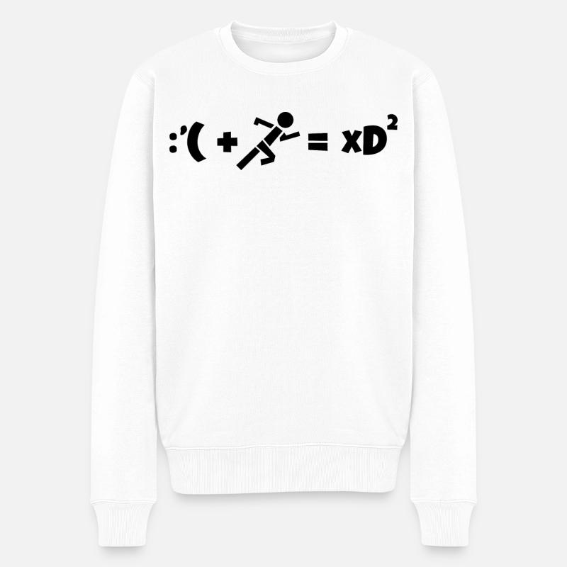 Läufer Formel - Männer Premium Bio Pullover - Weiß