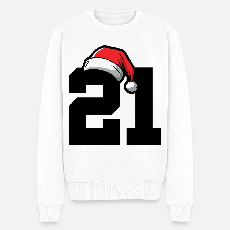 21 Numéro Noël - Pull Premium bio Homme - blanc