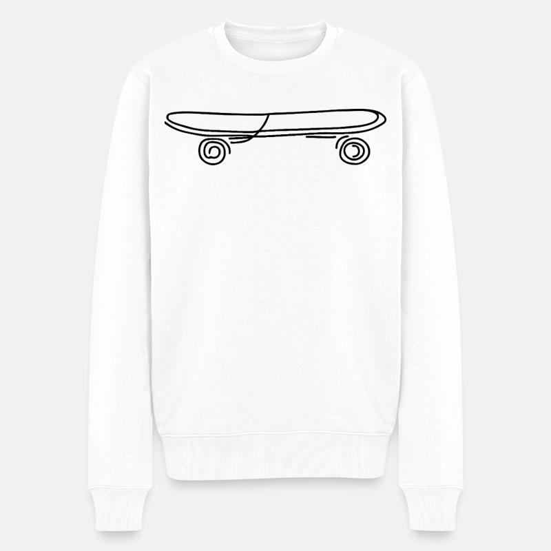 Skateboard - Pull Premium bio Homme - blanc