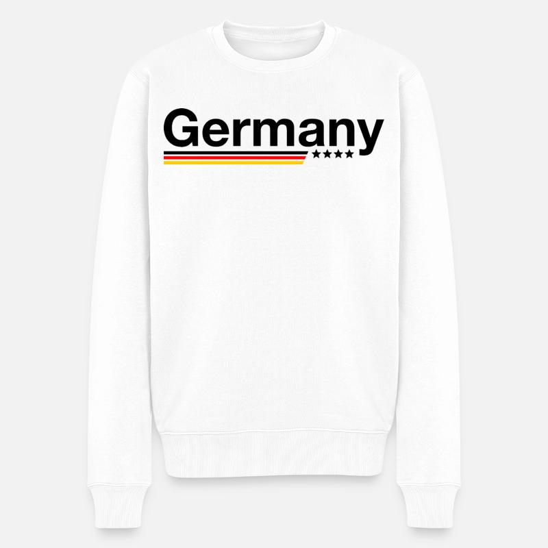 Germany - Männer Premium Bio Pullover - Weiß
