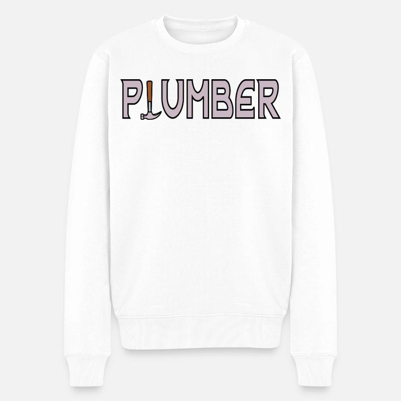 Papa plombier - Pull Premium bio Homme - blanc