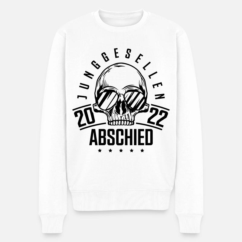 junggesellenabschied 2022 skelett - Männer Premium Bio Pullover - Weiß