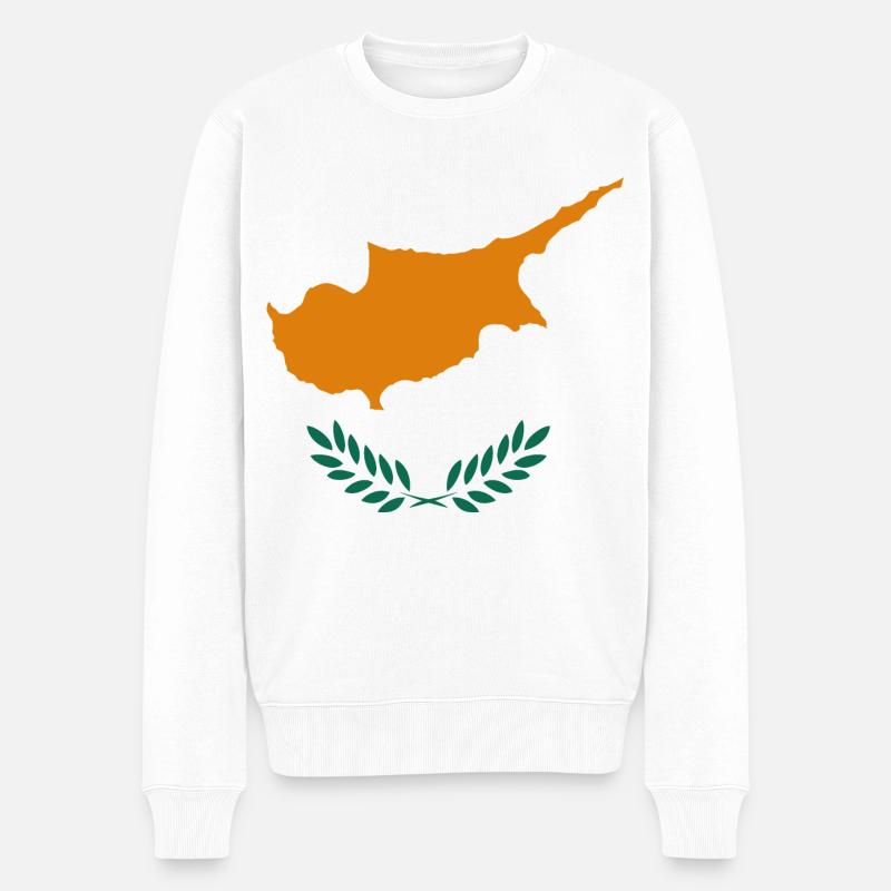 Zypern Stil Design T-Shirt - Männer Premium Bio Pullover - Weiß