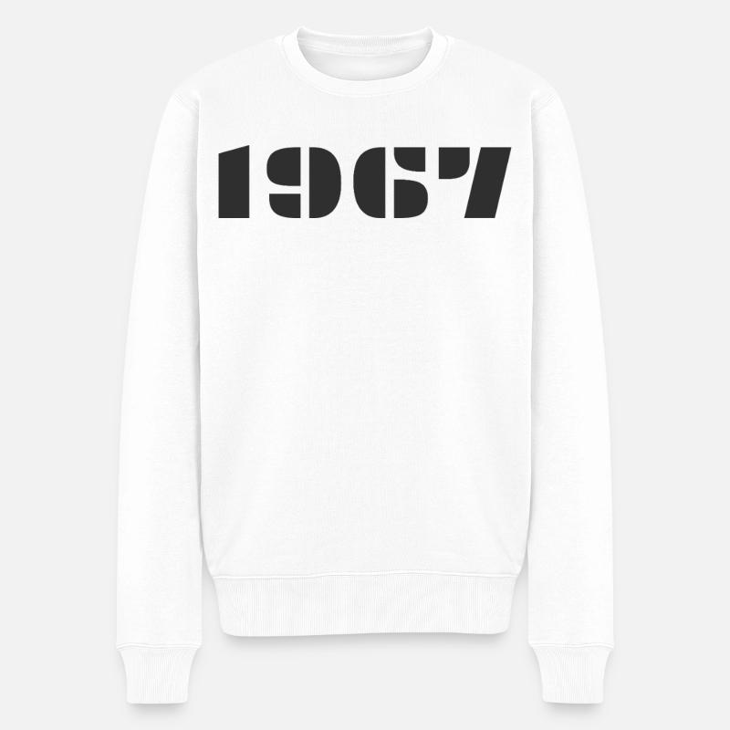 1967 - Männer Premium Bio Pullover - Weiß