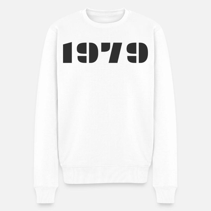 1979 - Männer Premium Bio Pullover - Weiß