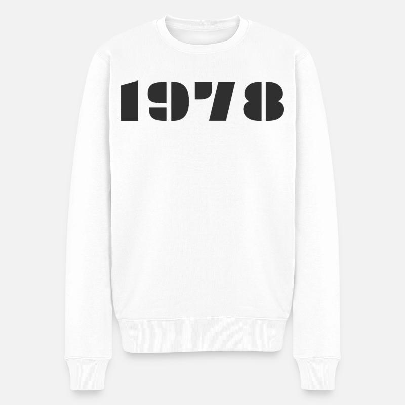 1978 - Männer Premium Bio Pullover - Weiß