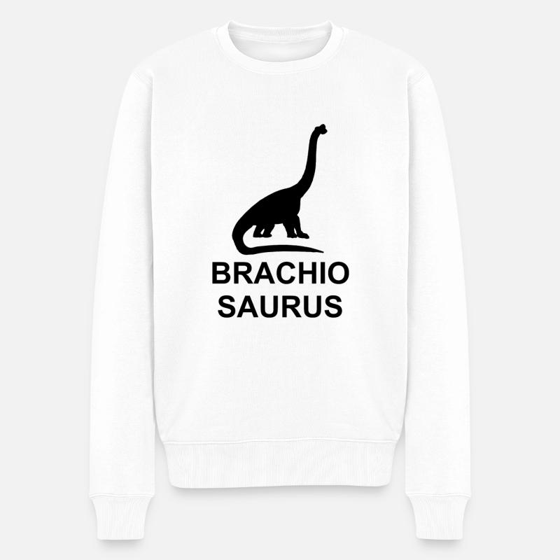brachiosaurus - Männer Premium Bio Pullover - Weiß