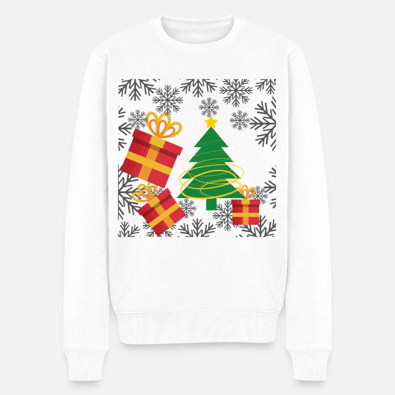 Es ist Weihnachten - Männer Premium Bio Pullover - Weiß