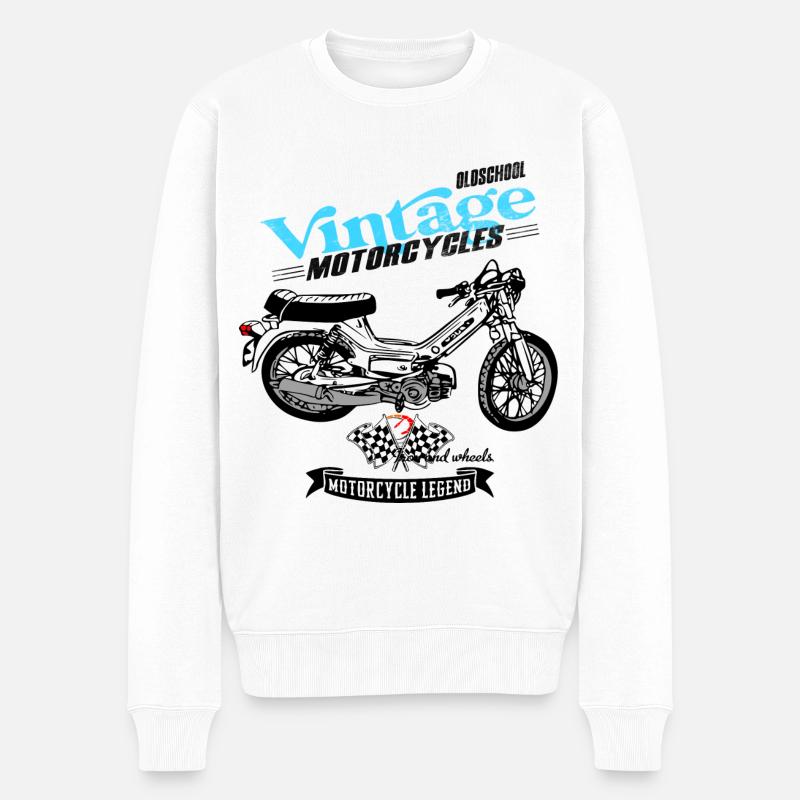 Mobylette Mobylette Cult Puch Maxi - Pull Premium bio Homme - blanc