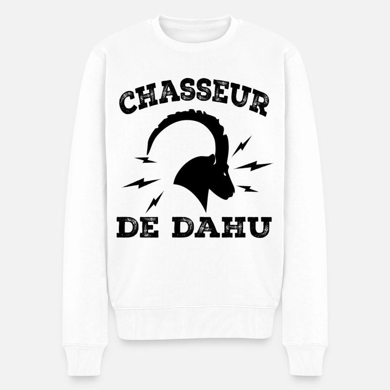Chasseur De Dahu - Pull Premium bio Homme - blanc