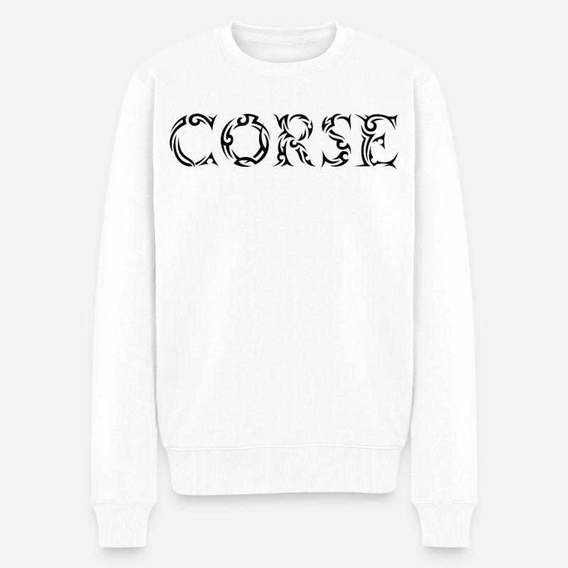 Corse Tribal - Pull Premium bio Homme - blanc