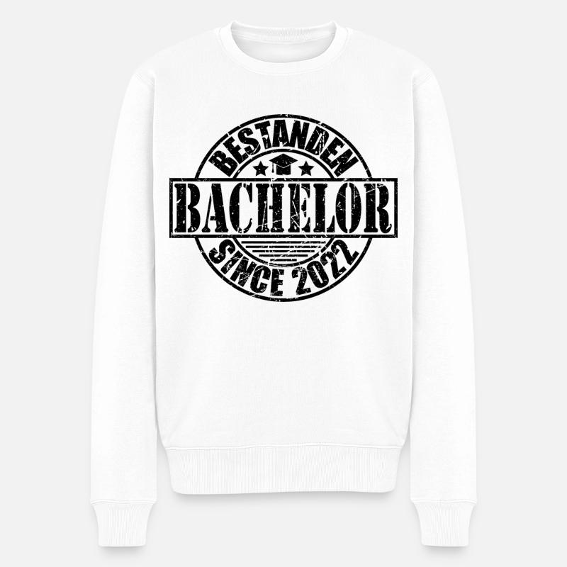 Bachelor 2022 bestanden since 2022 - Männer Premium Bio Pullover - Weiß