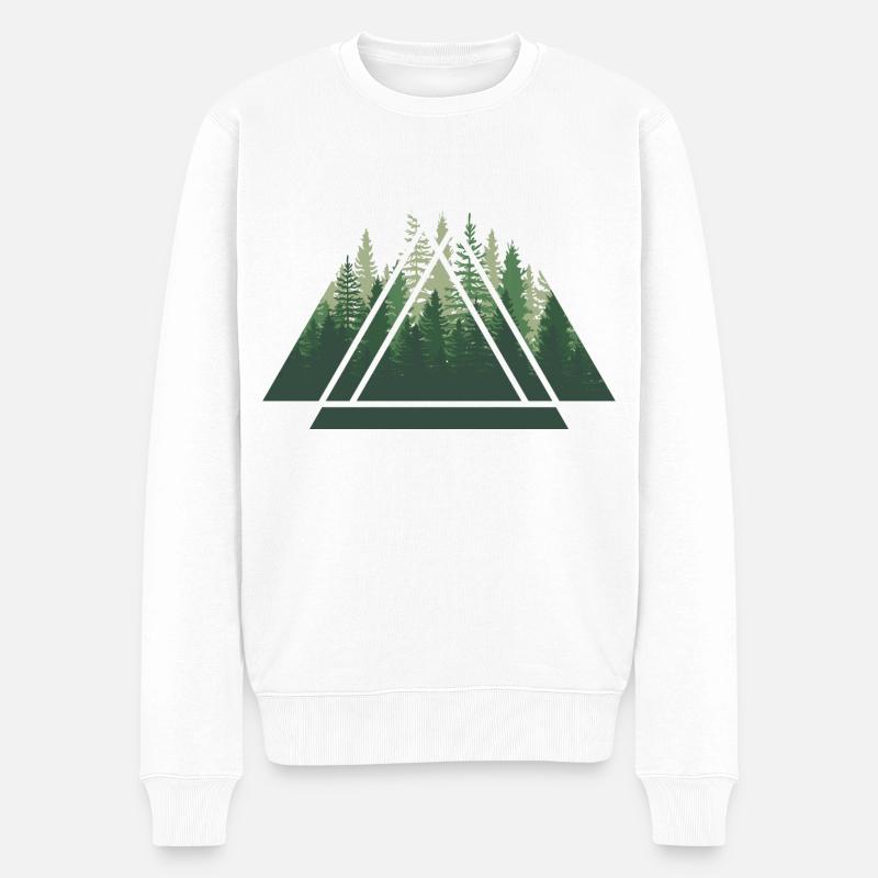 In der Natur - Männer Premium Bio Pullover - Weiß