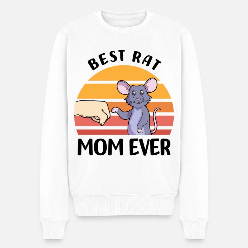 Ratten Haustiere - Männer Premium Bio Pullover - Weiß