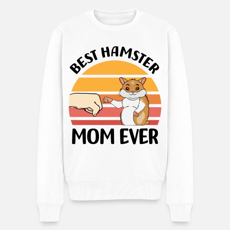 Hamster - Männer Premium Bio Pullover - Weiß