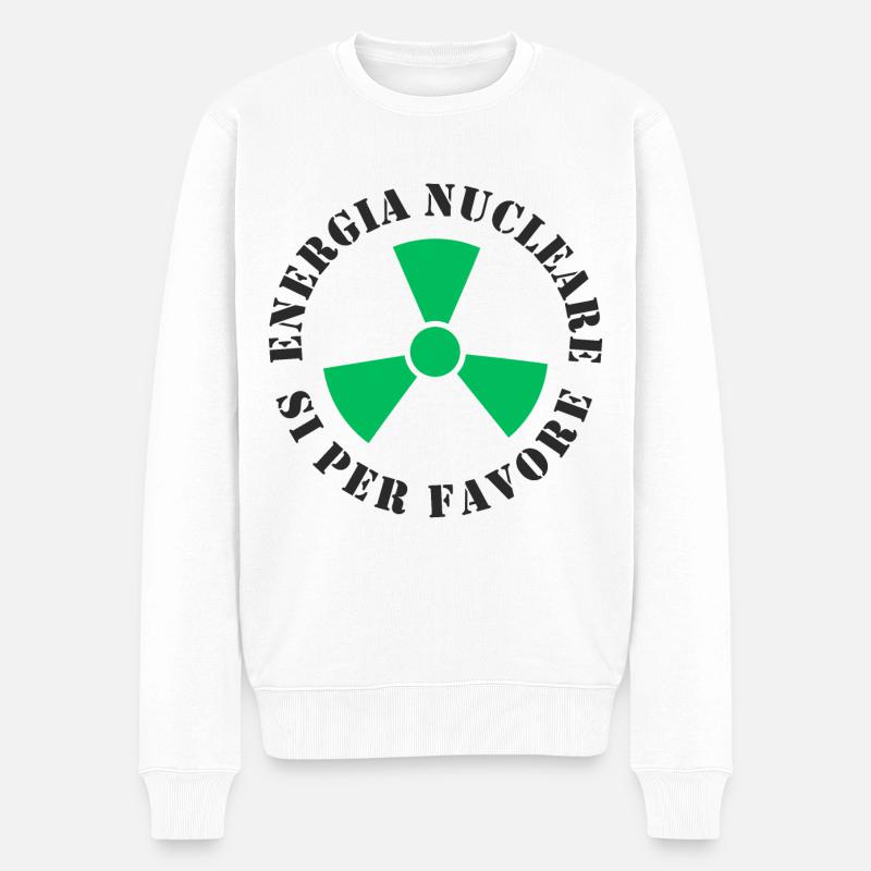 Kernkraft, Ja bitte - Männer Premium Bio Pullover - Weiß