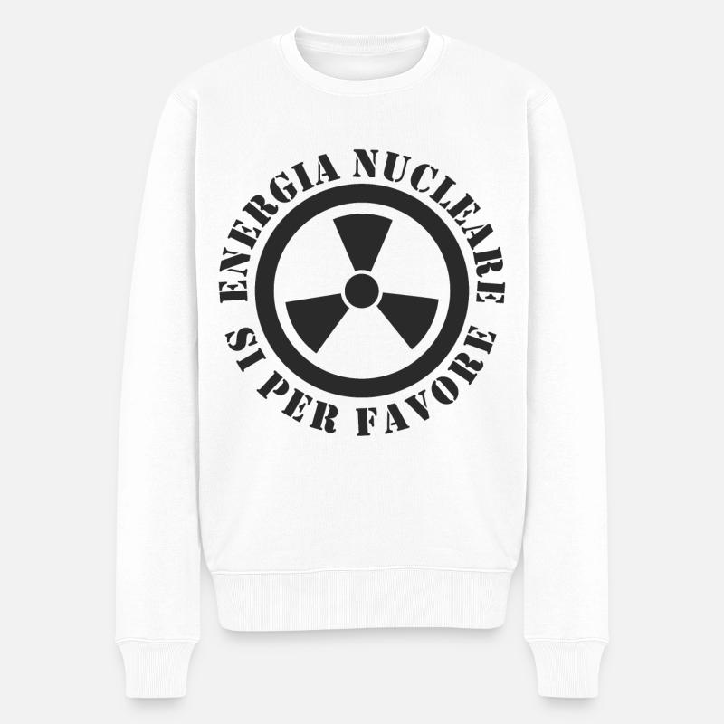 Kernkraft, Ja bitte - Männer Premium Bio Pullover - Weiß