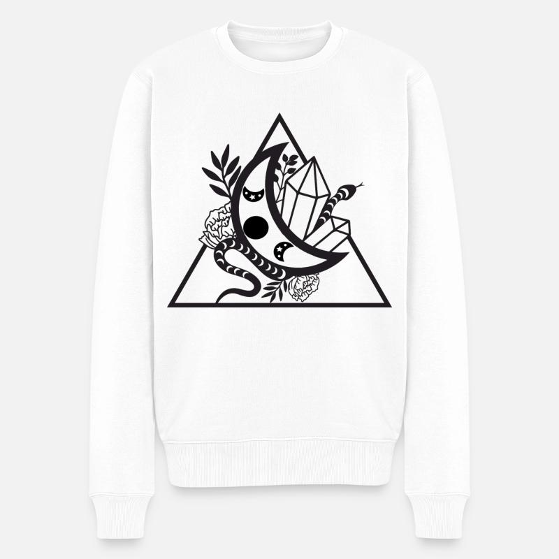 Serpent Lune - Pull Premium bio Homme - blanc