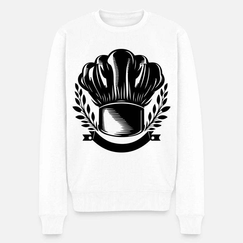Kochmütze Koch Symbol - Männer Premium Bio Pullover - Weiß