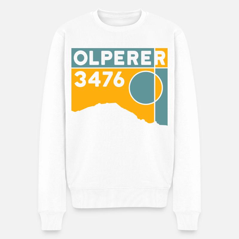 Olperer - Männer Premium Bio Pullover - Weiß