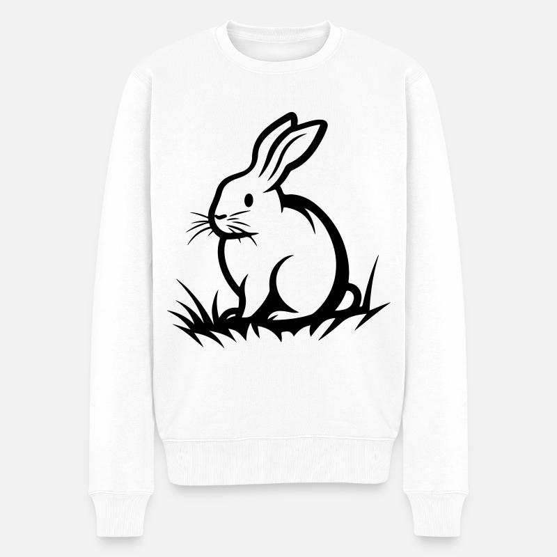 Lapin Pâques - Pull Premium bio Homme - blanc
