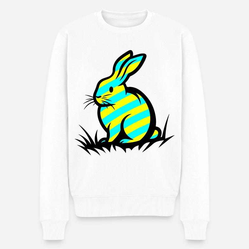 Ostern Symbol Hase - Männer Premium Bio Pullover - Weiß